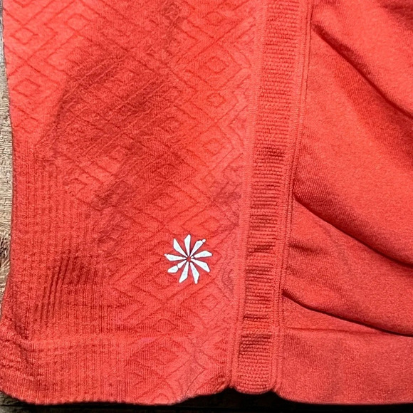 🌻 Athleta Tracker Hoodie in Cosmic Orange Women's size XS seamless activewear - Picture 8 of 8